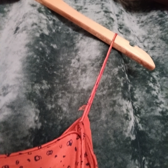 Whistles Rust Polka Dot Satin Bias Cut Slip Midi Dress Spaghetti Strap US 6 - Picture 8 of 12